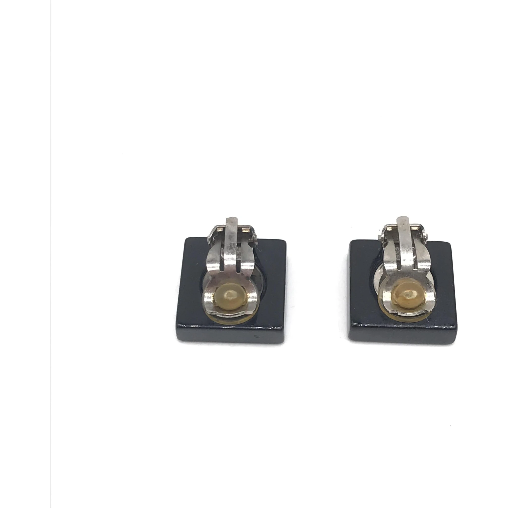 Coco Mark Square Clip-On Earrings