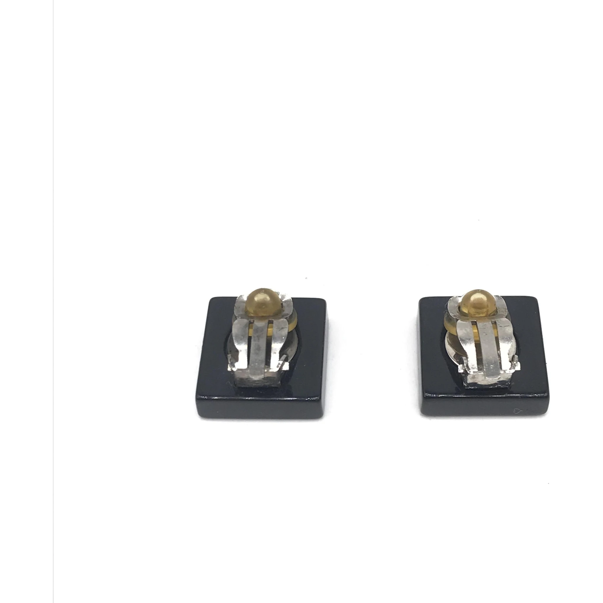 Coco Mark Square Clip-On Earrings