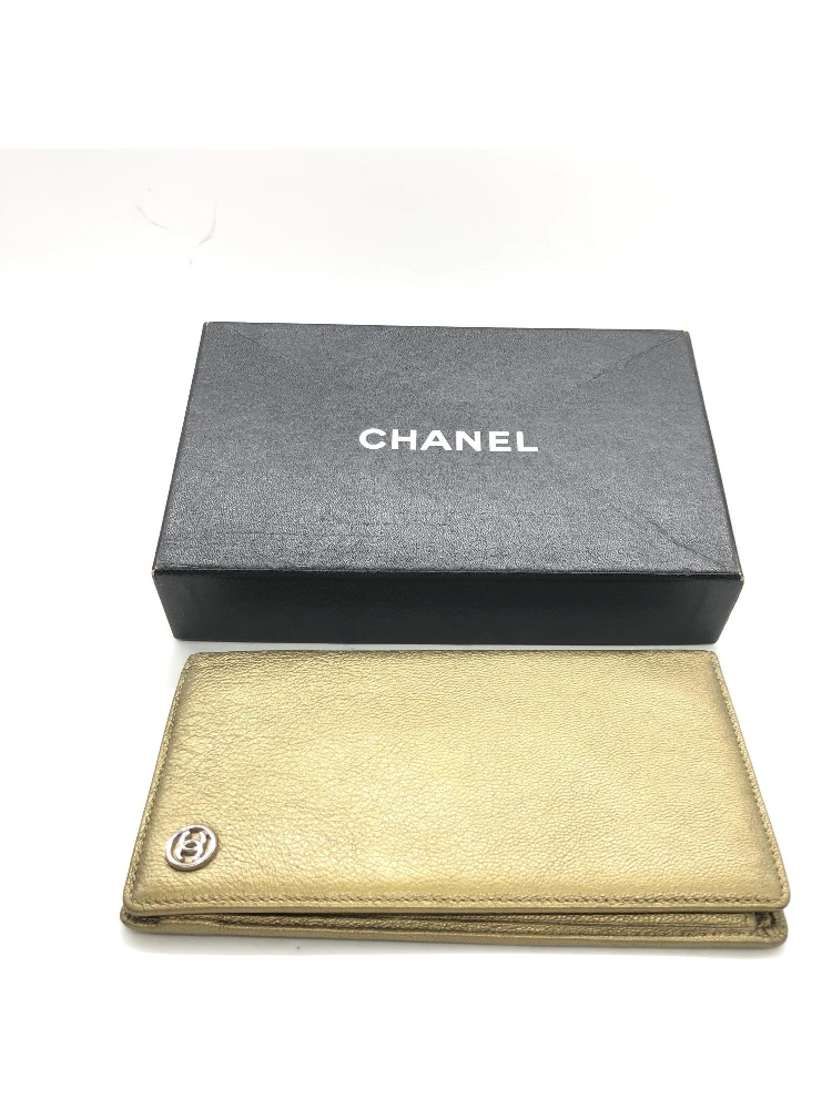 Gold Tone Caviar Leather Bifold Wallet alternative