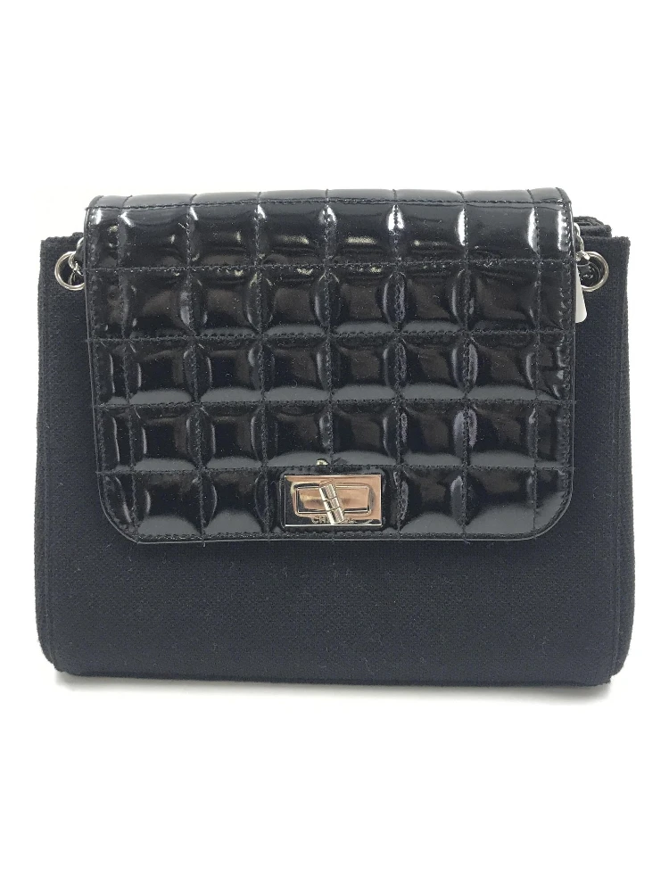 Chocolate Bar Patent Leather Shoulder Bag alternative