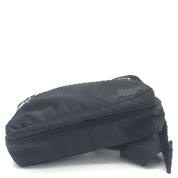 Black Waist Pouch With Zippered Compartments