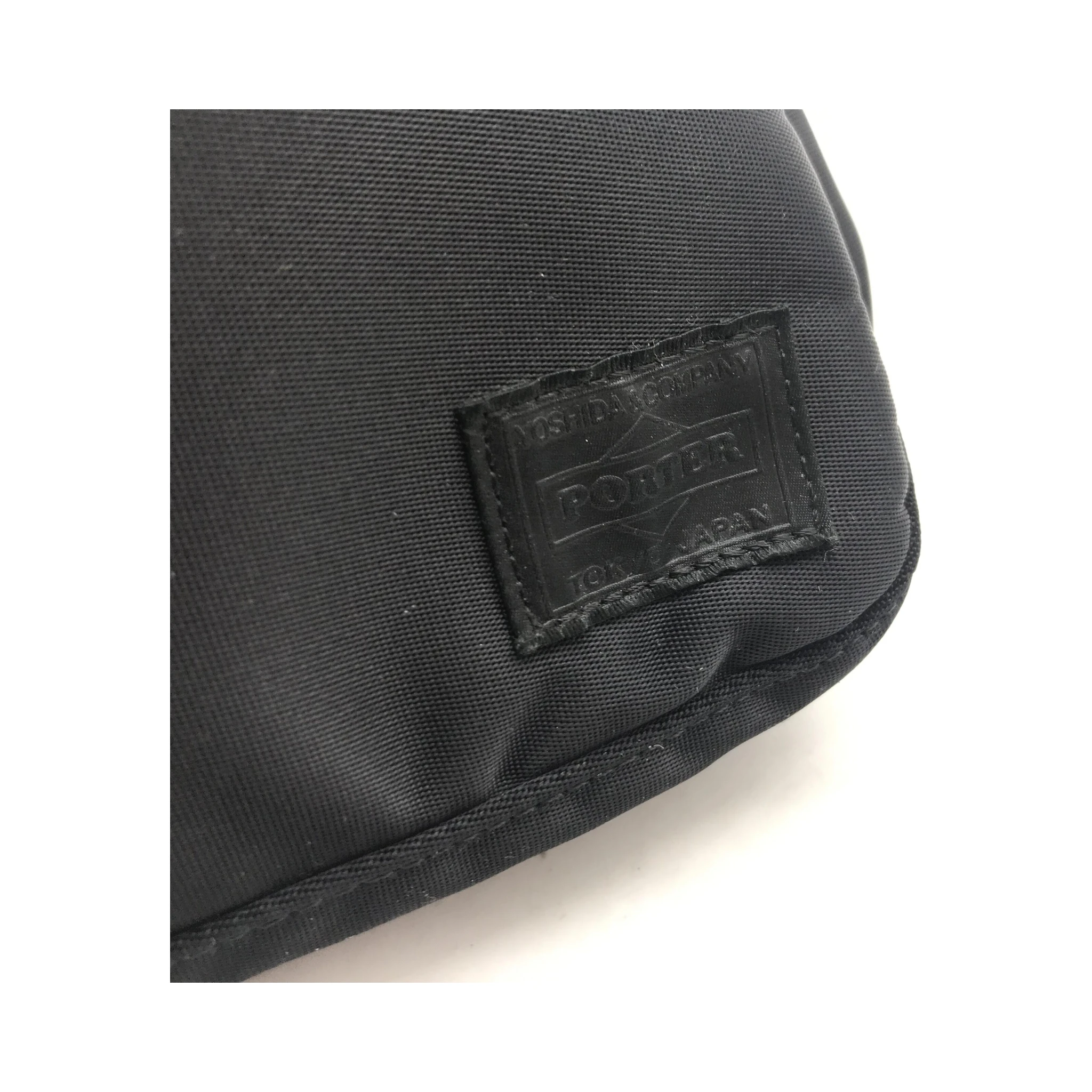 Black Waist Pouch With Zippered Compartments