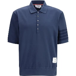 Blue Cotton Polo Shirt