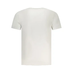 تيشيرت رجالي أبيض من القطن
