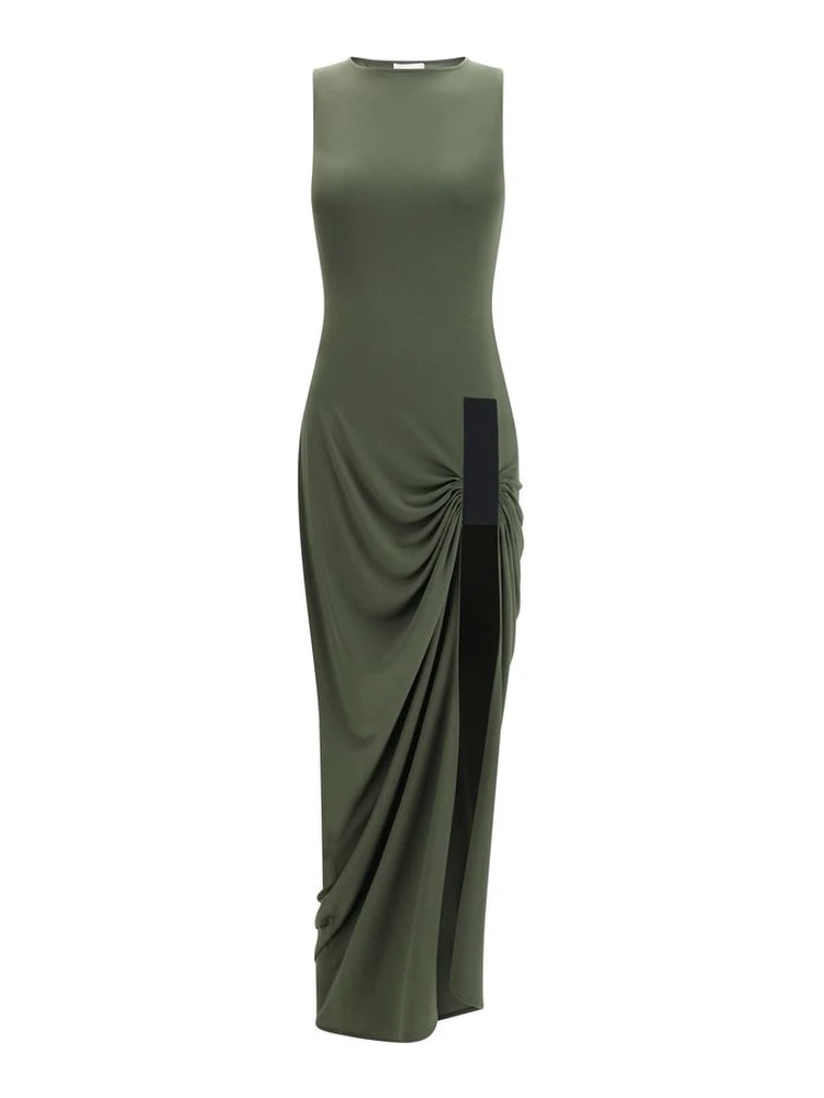 Bicolor Polyester Casual Dress
