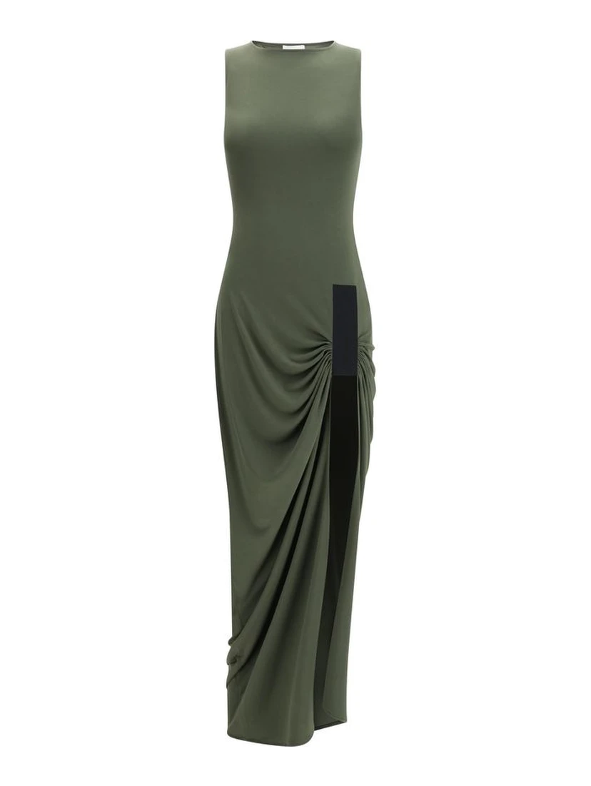 Bicolor Polyester Casual Dress