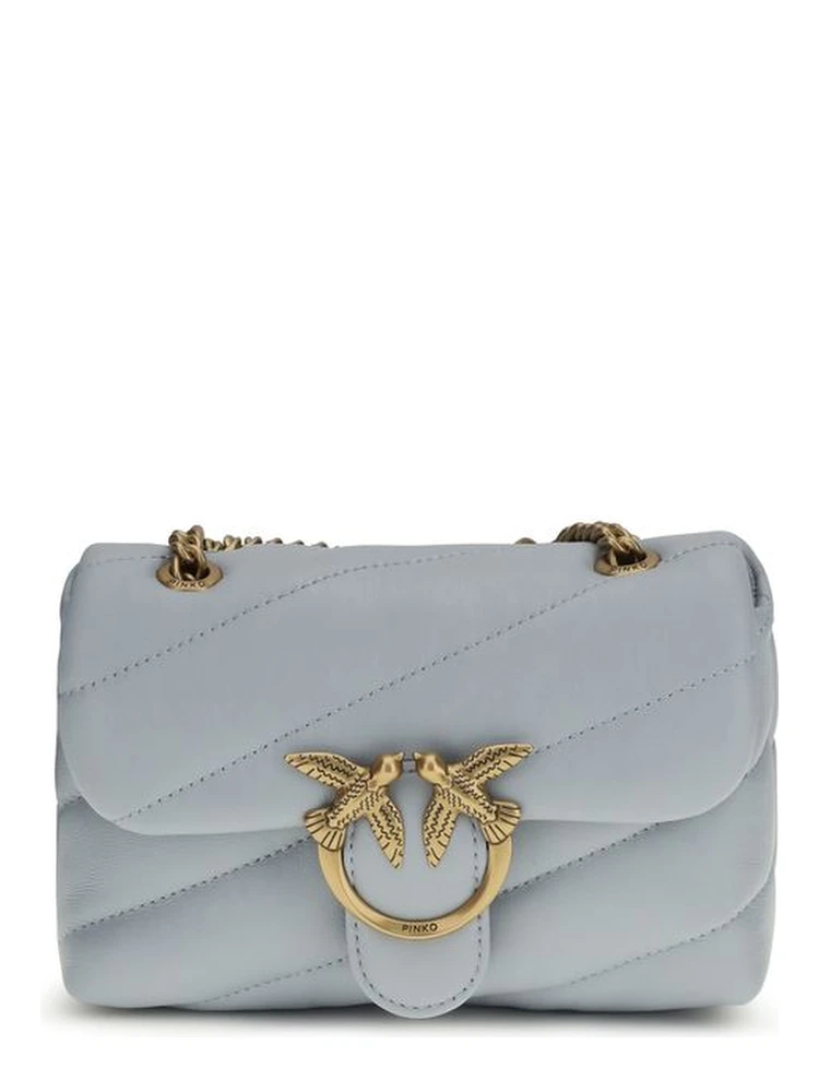 Light Blue Calf Leather Bos Taurus Shoulder Bag