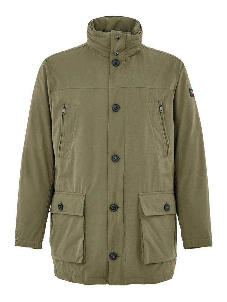 Green Polyester Coat