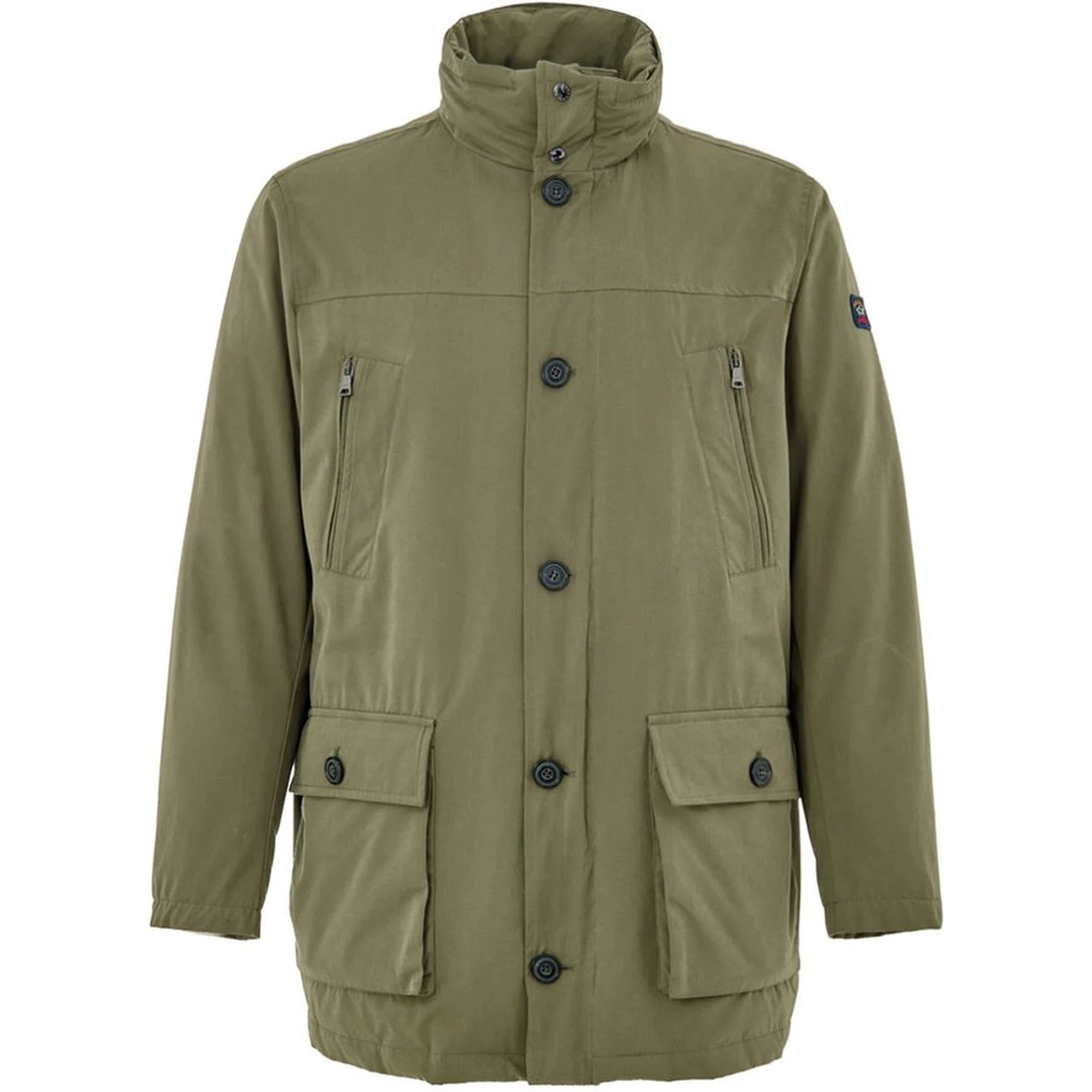 Green Polyester Coat