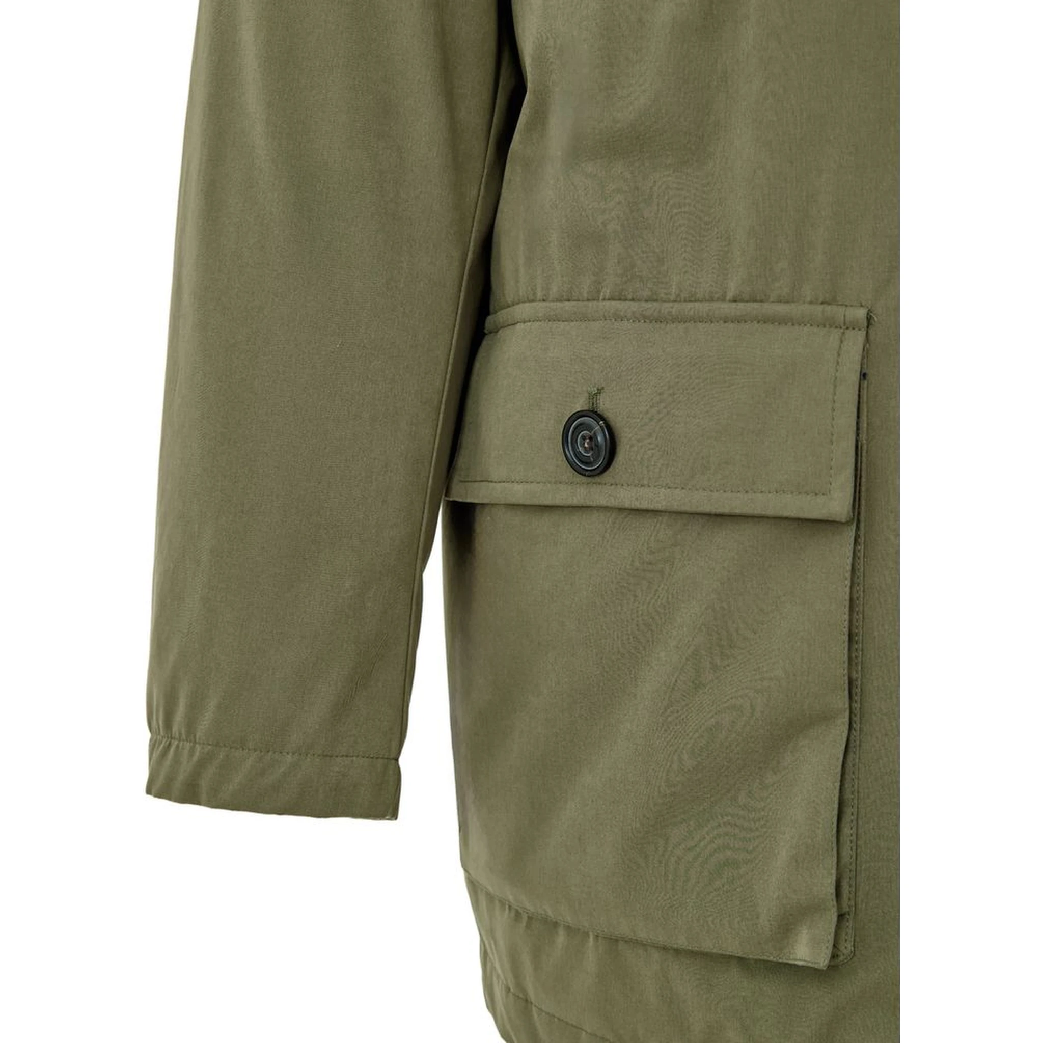 Green Polyester Coat