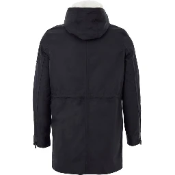 Blue Nylon Parka