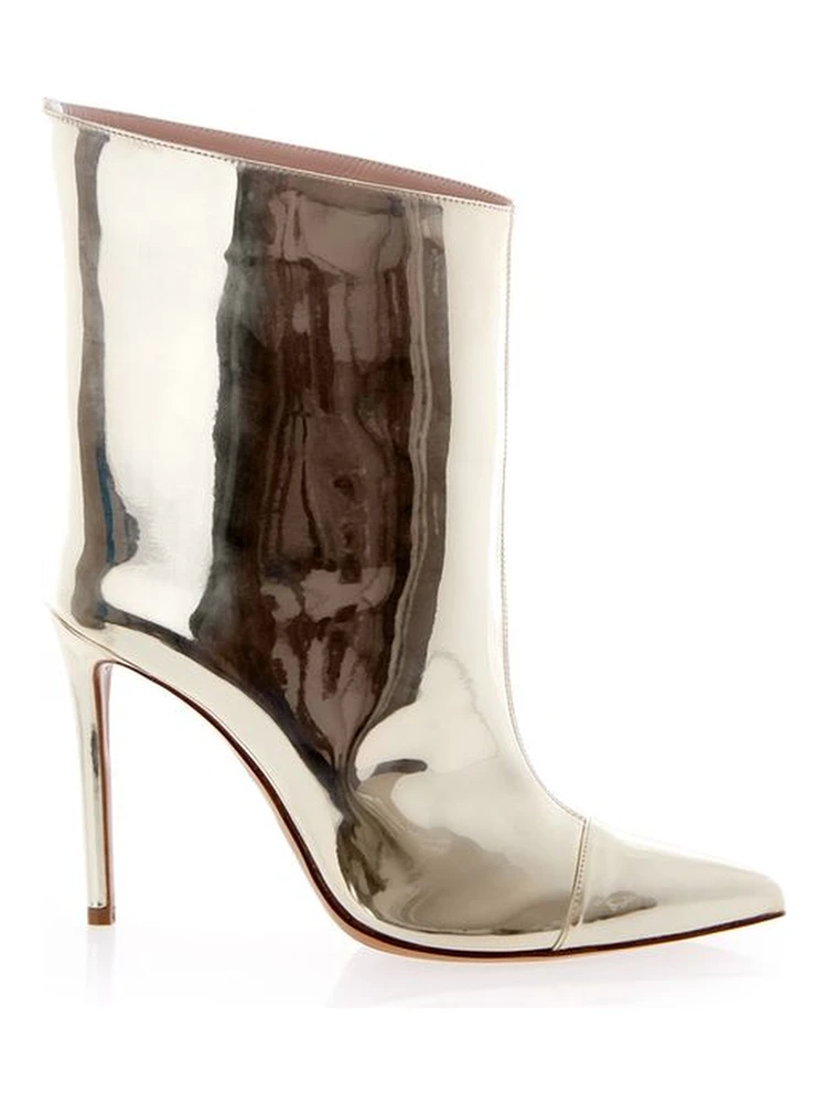 Multicolor Patent Leather Ankle Boots