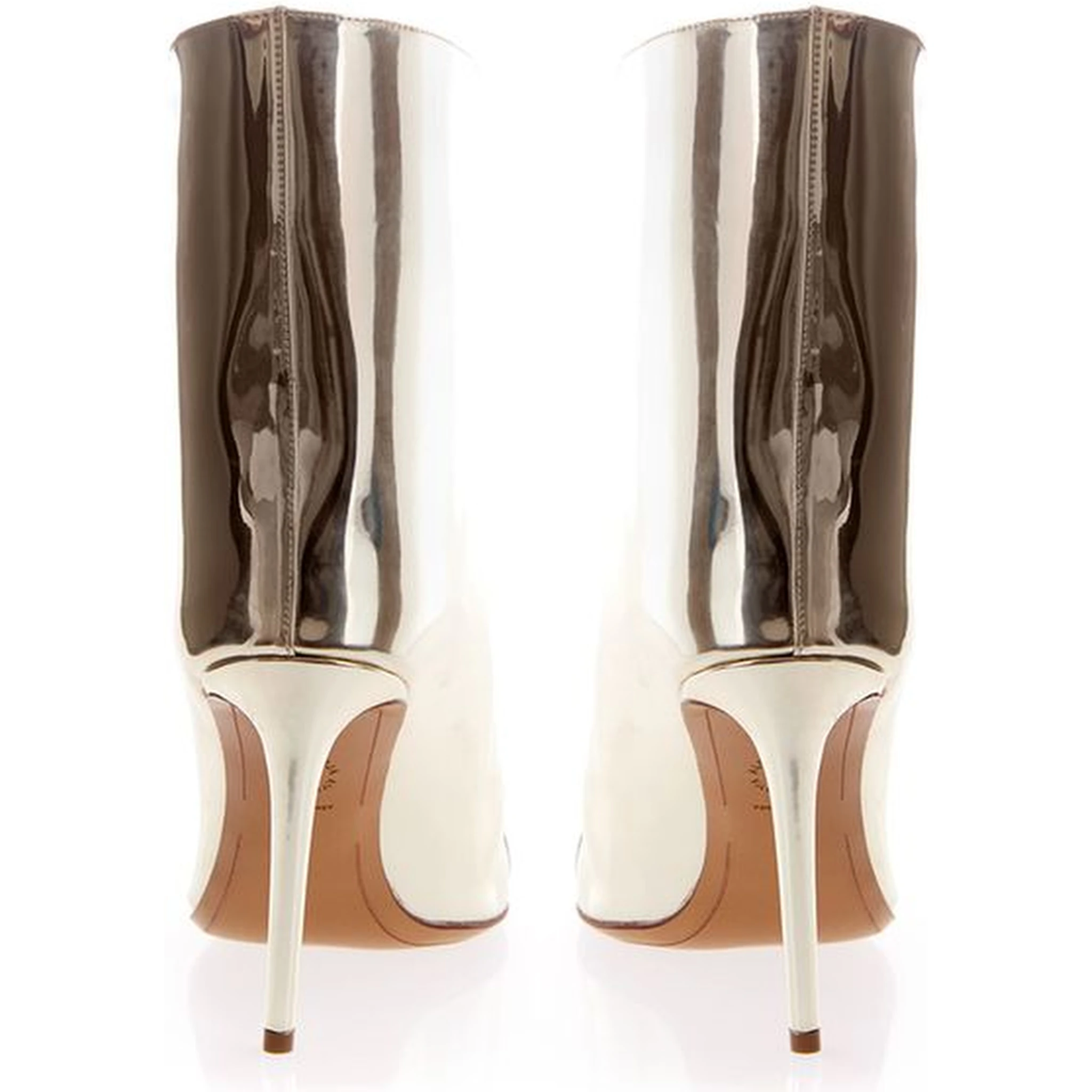 Multicolor Patent Leather Ankle Boots
