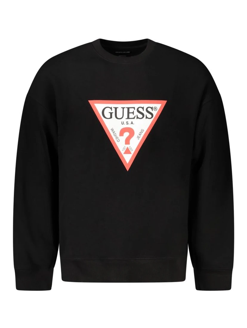 Black Cotton Men Sweater