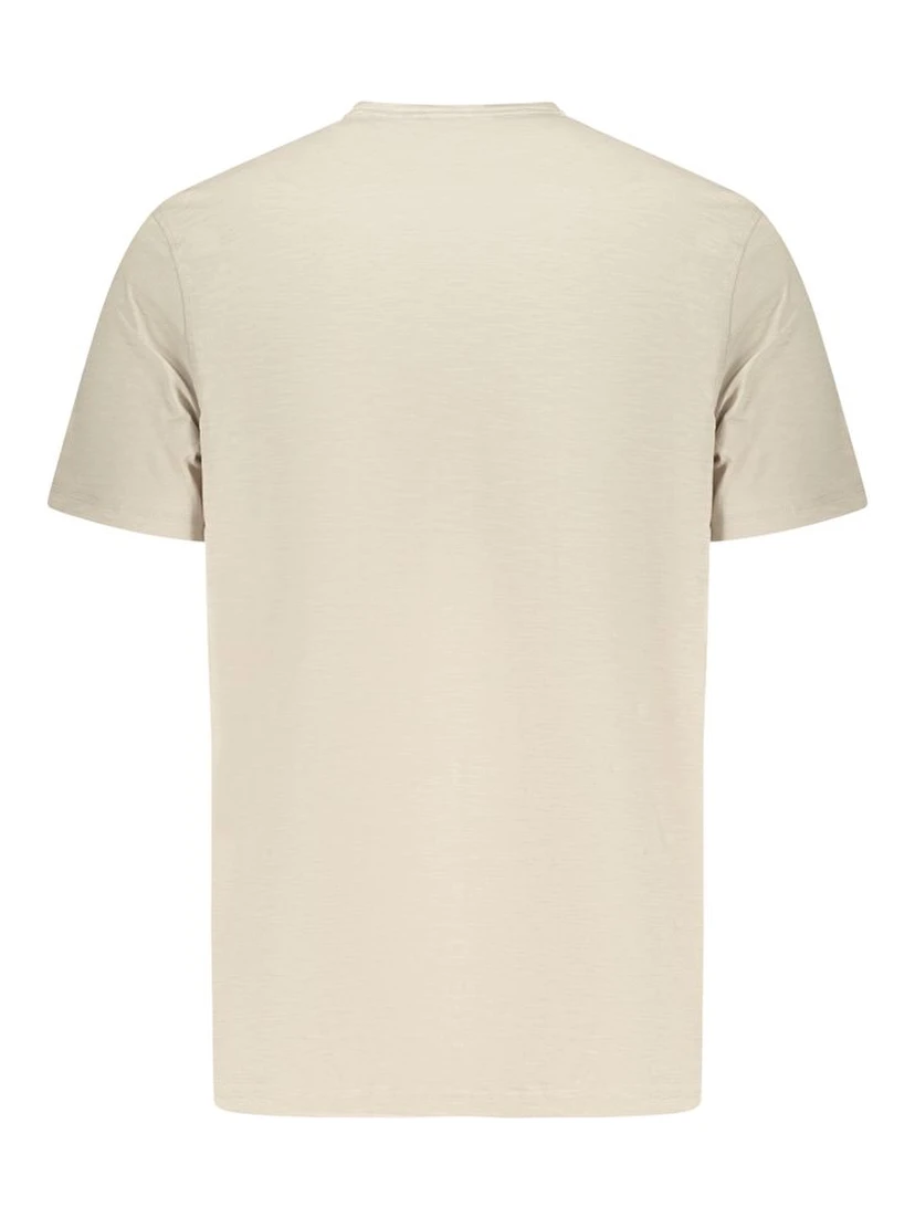 Beige Cotton Men T-Shirt