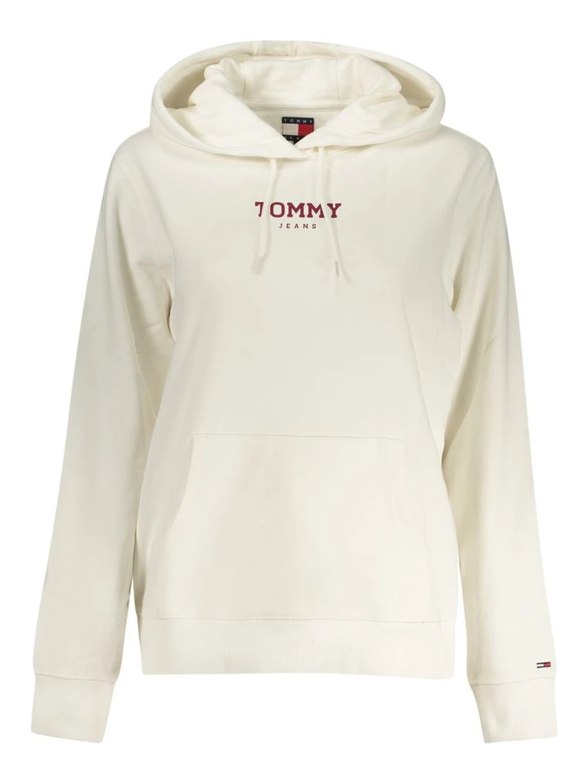 White Cotton Women Sweatshirt