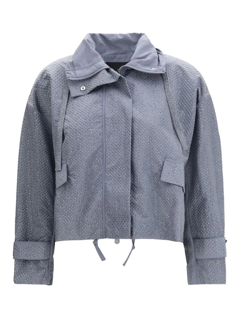 Light Blue Polyester Shell Jacket