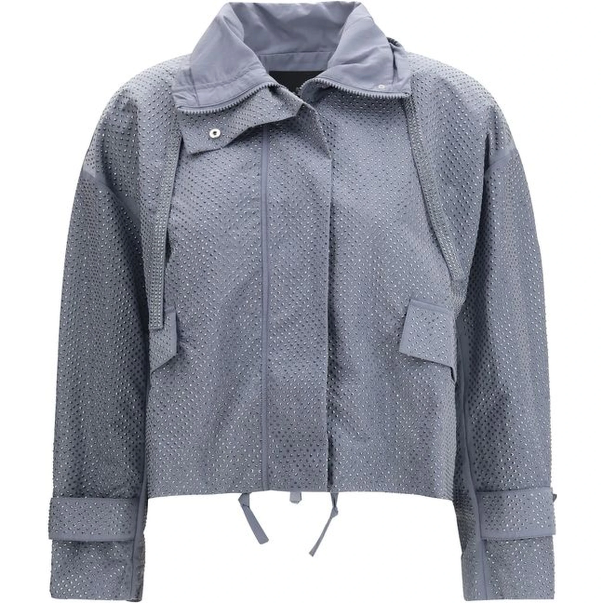 Light Blue Polyester Shell Jacket