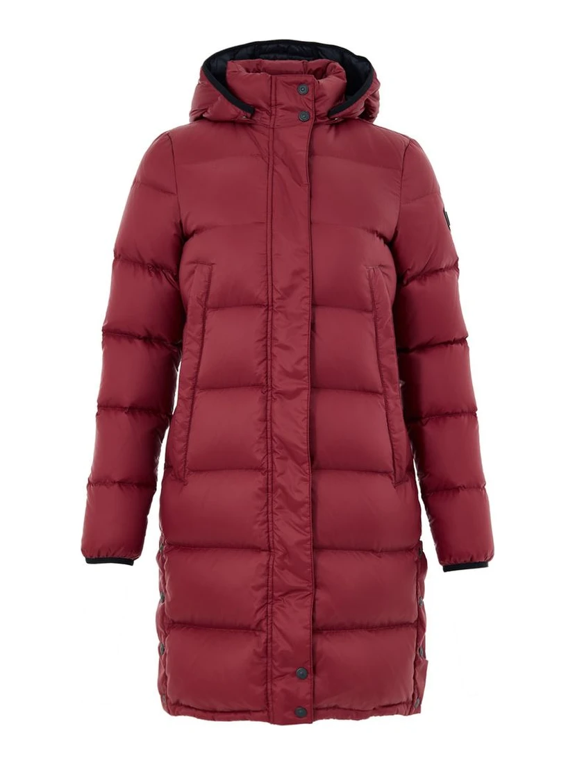 Bordeaux Cotton Full-Length Jacket