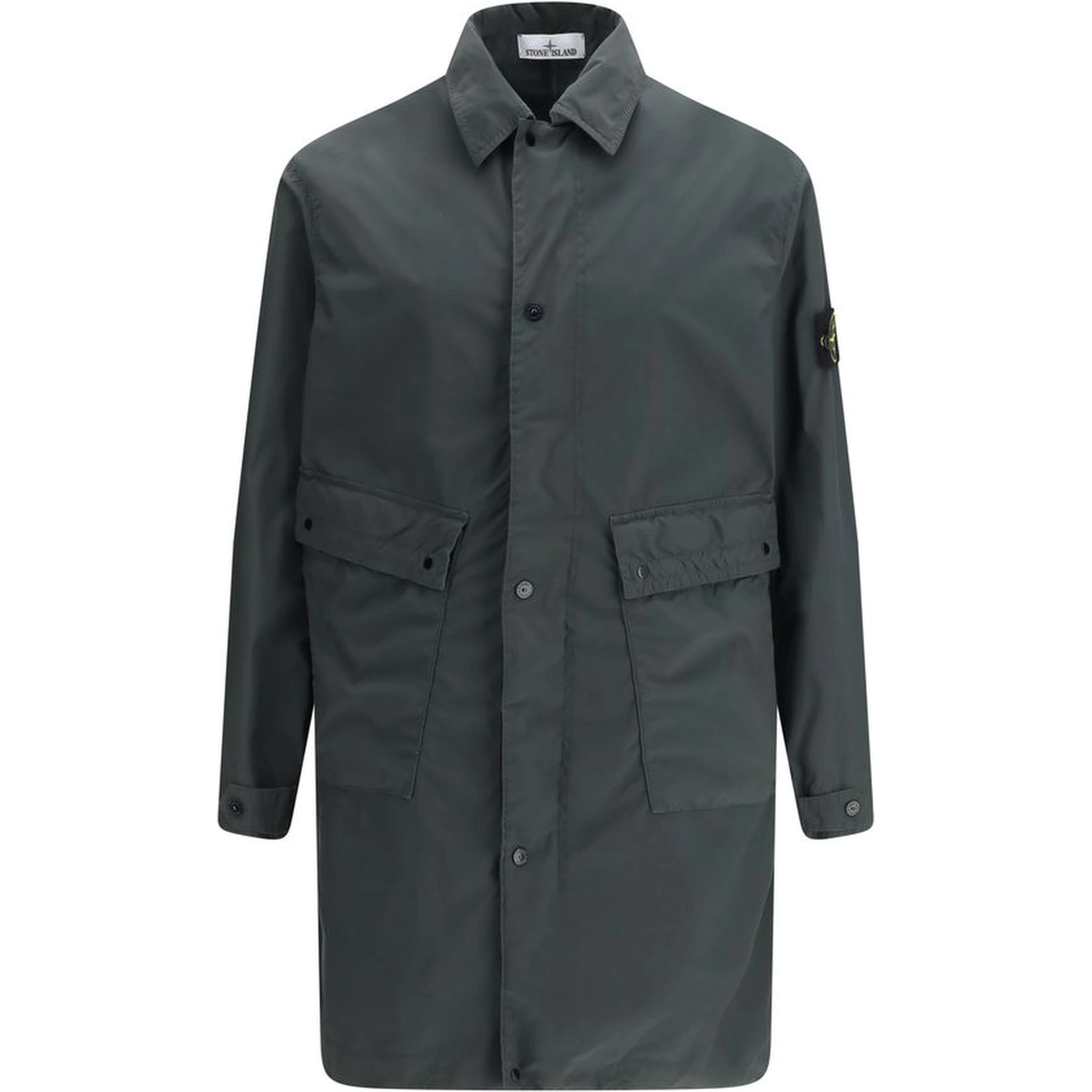 Gray Polyester Coat