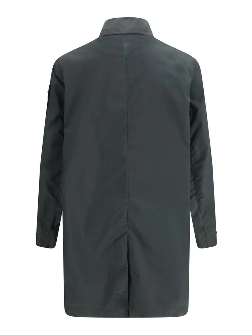 Gray Polyester Coat