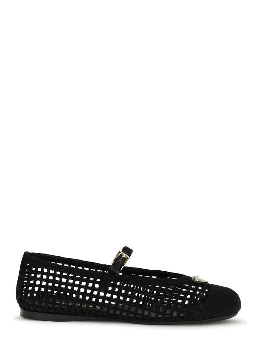 Black Cotton Ballet Flats