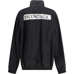 Black Cotton Shell Jacket