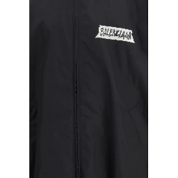 Black Cotton Shell Jacket