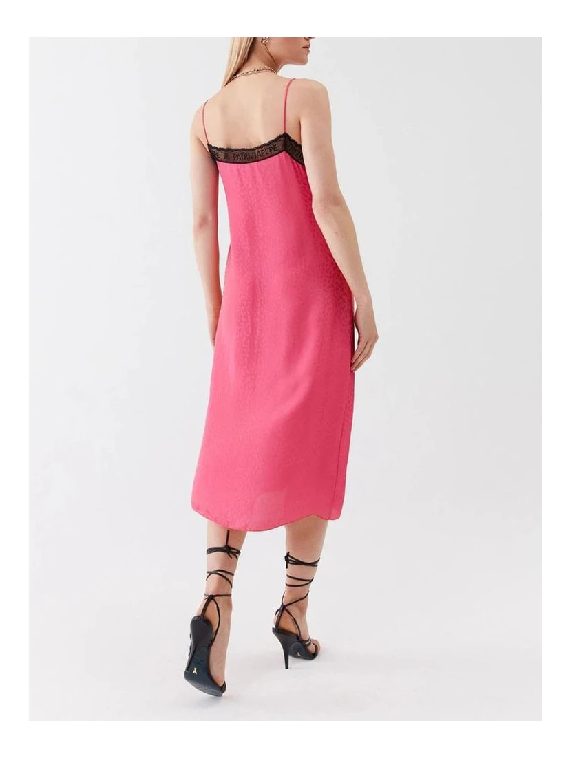 Fuchsia Viscose Casual Dress