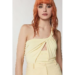 Yellow Acetate Tank Tops