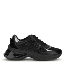 Black Calf Leather Bos Taurus Chunky Sneakers