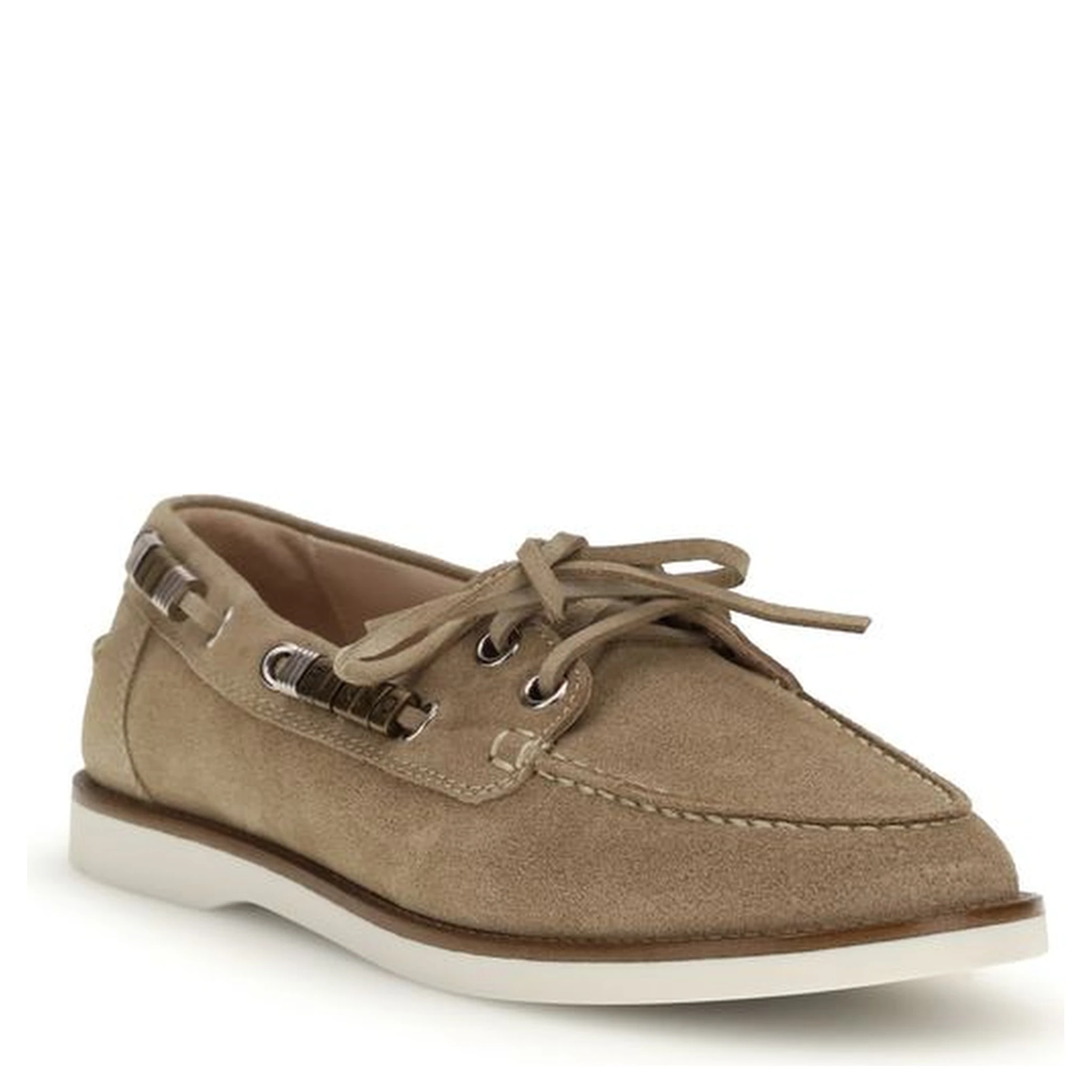 Beige Calf Leather Bos Taurus Slip-On Loafers