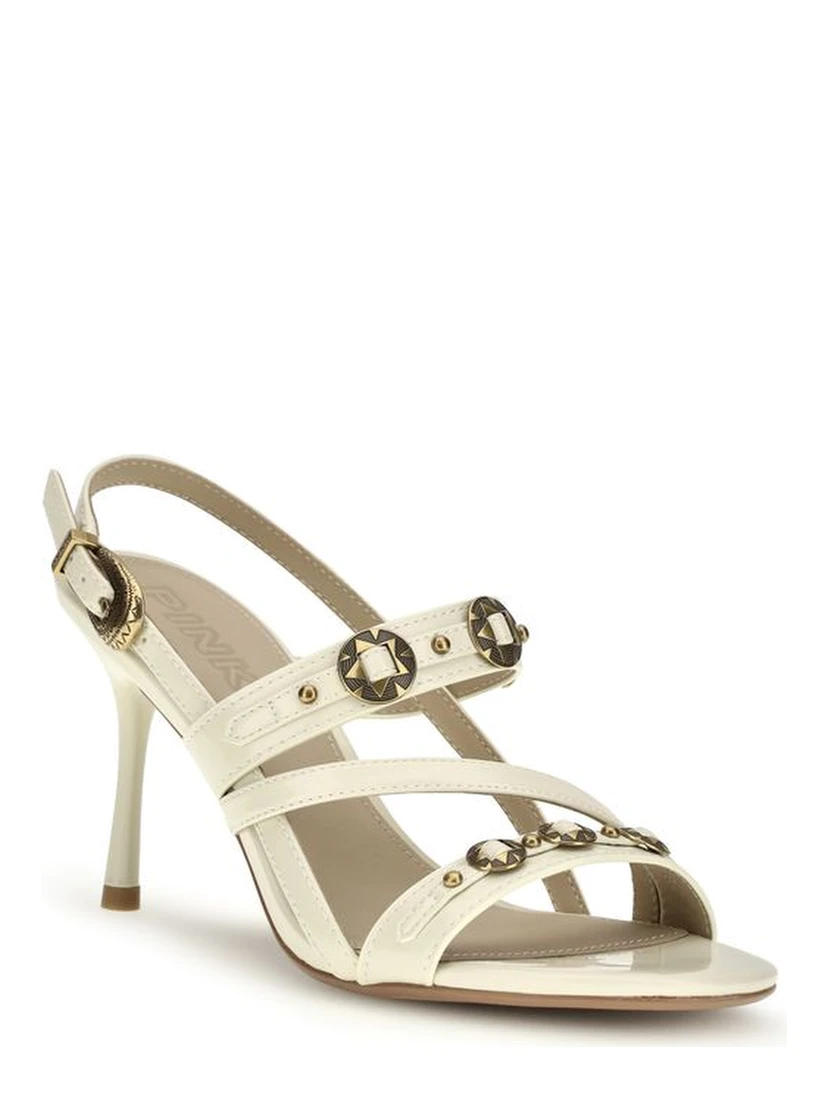 Cream Calf Leather Bos Taurus Stiletto Heel Sandals