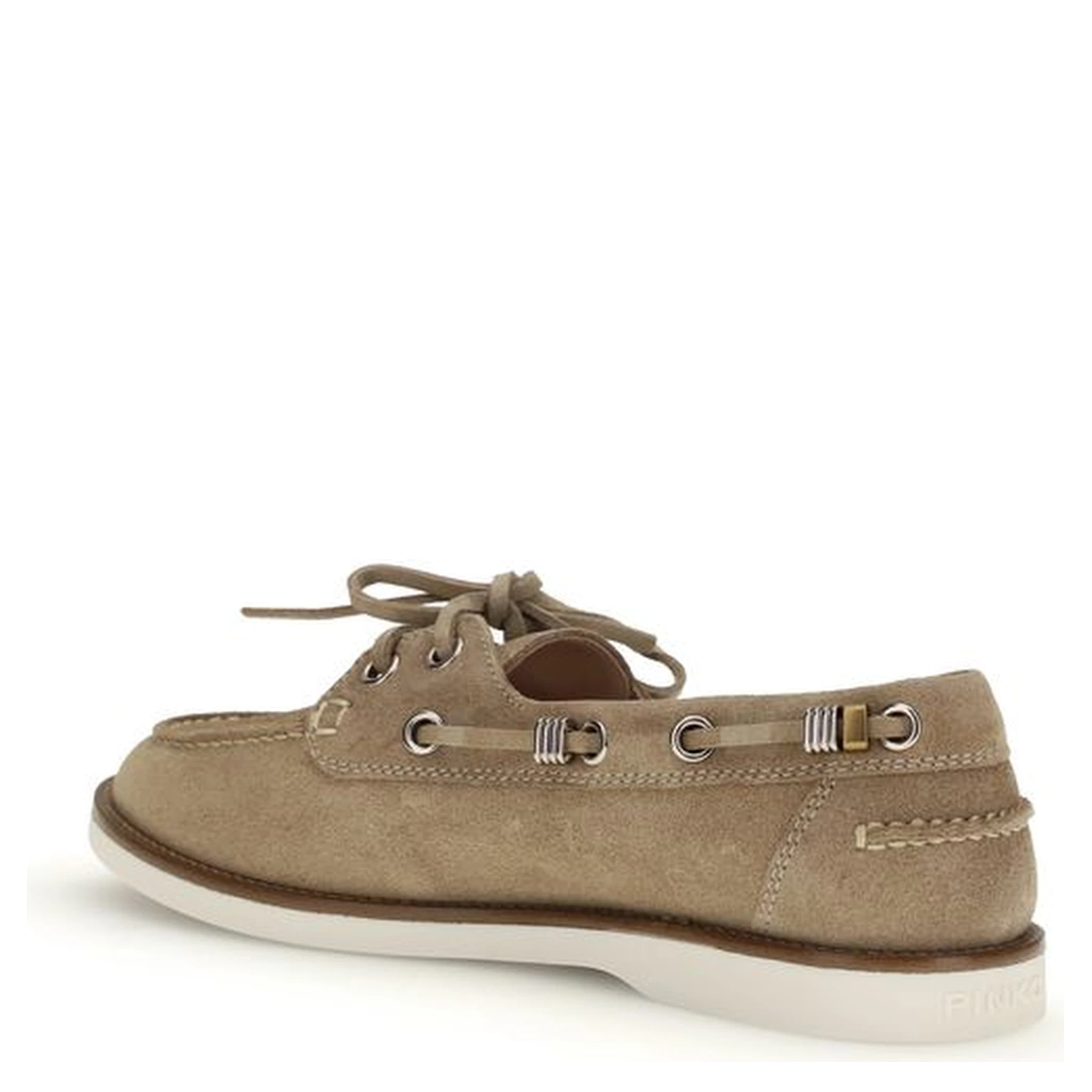 Beige Calf Leather Bos Taurus Slip-On Loafers