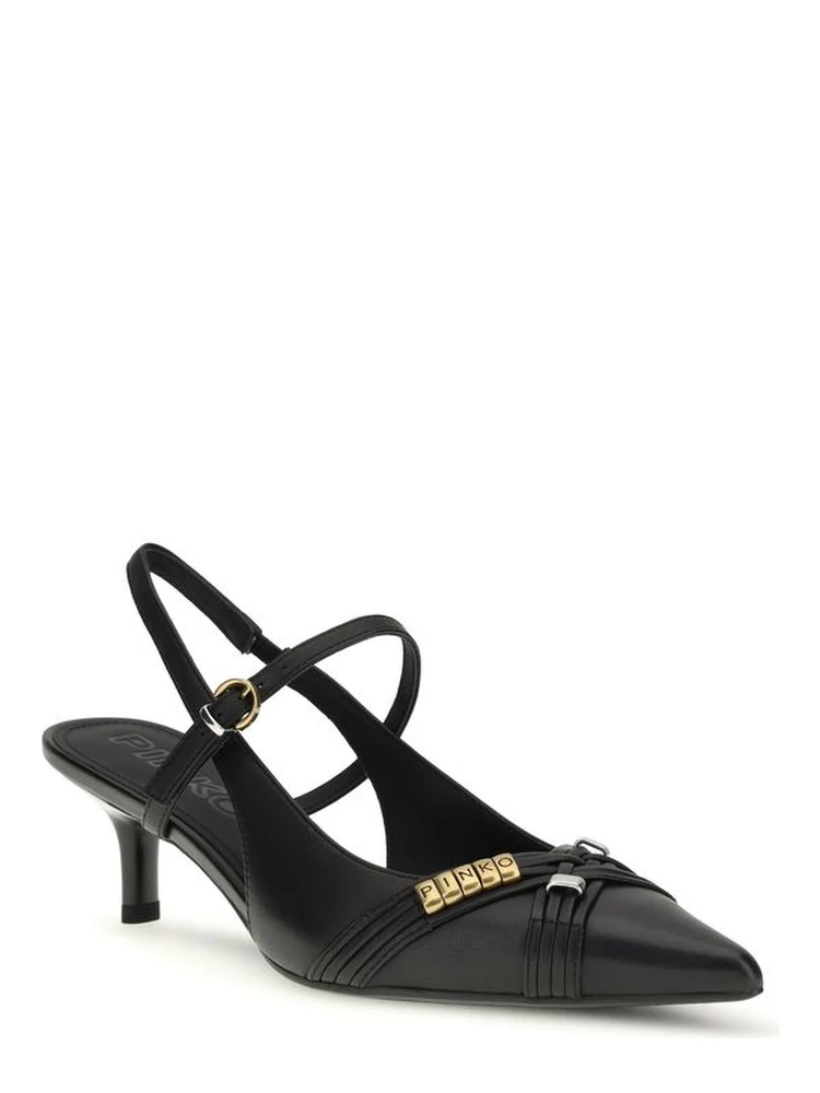 Black Calf Leather Bos Taurus Mid Heel Pumps alternative