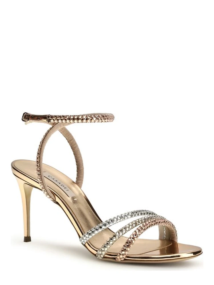 Gold Calf Leather Bos Taurus Stiletto Heel Sandals alternative