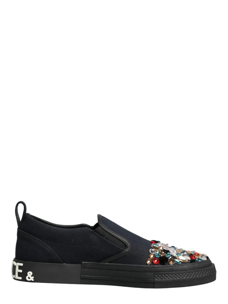 Blue Canvas Embellished Slip On Men Sneakers Shoes alternative