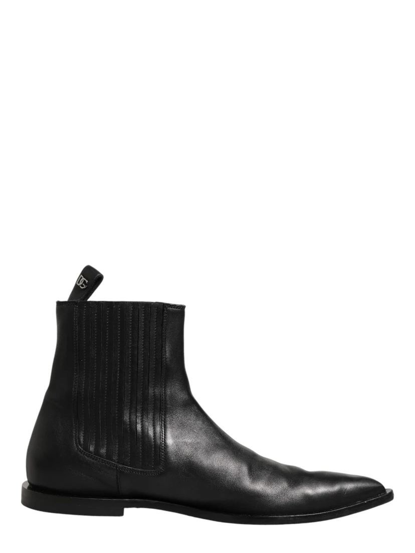 Black Chelsea Men Short Ankle Boots Shoes