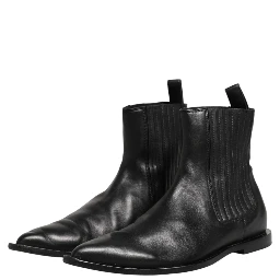 Black Chelsea Men Short Ankle Boots Shoes