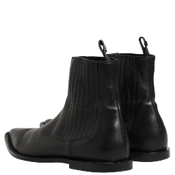 Black Chelsea Men Short Ankle Boots Shoes