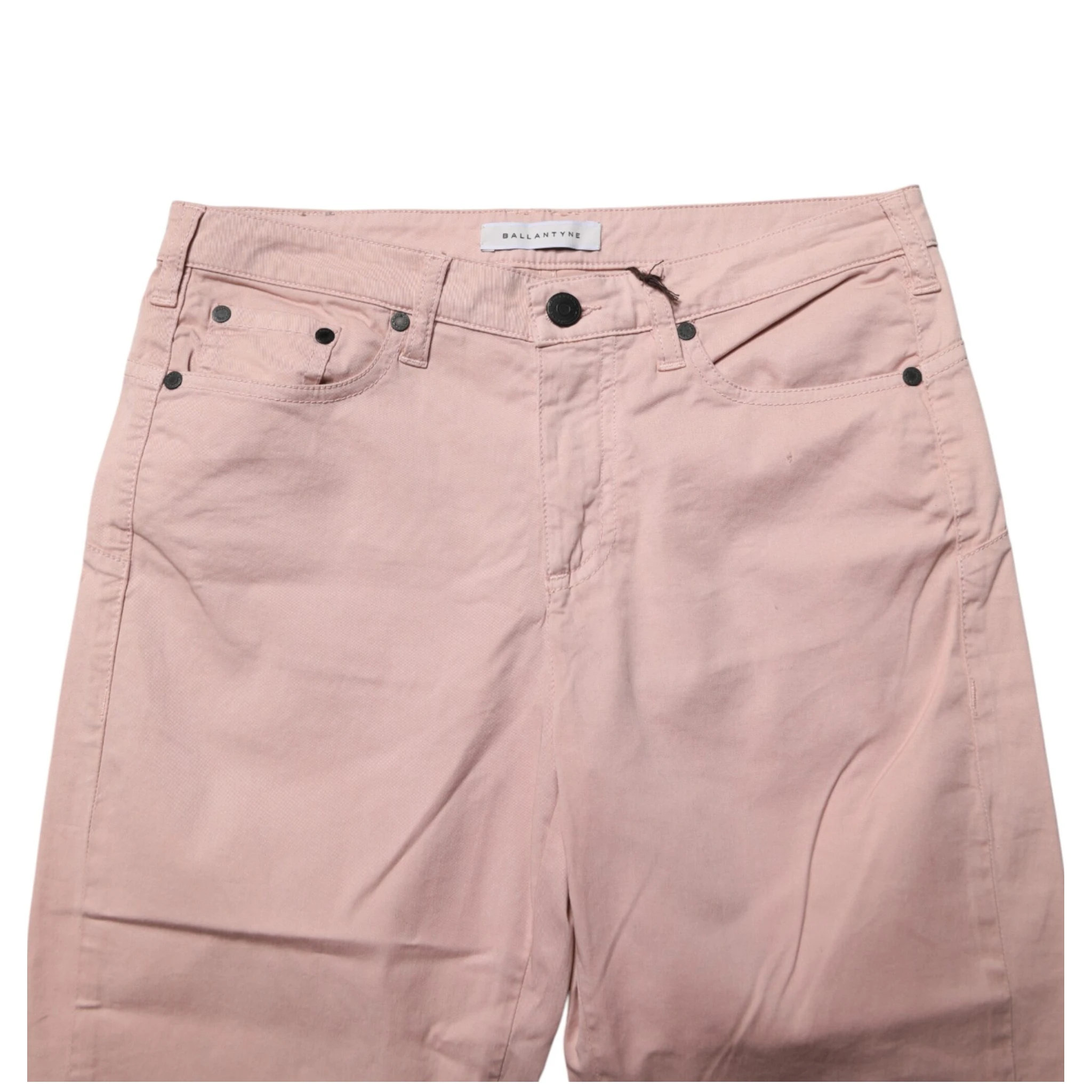Light Pink Cotton Mid Waist Skinny Fit Denim Jeans