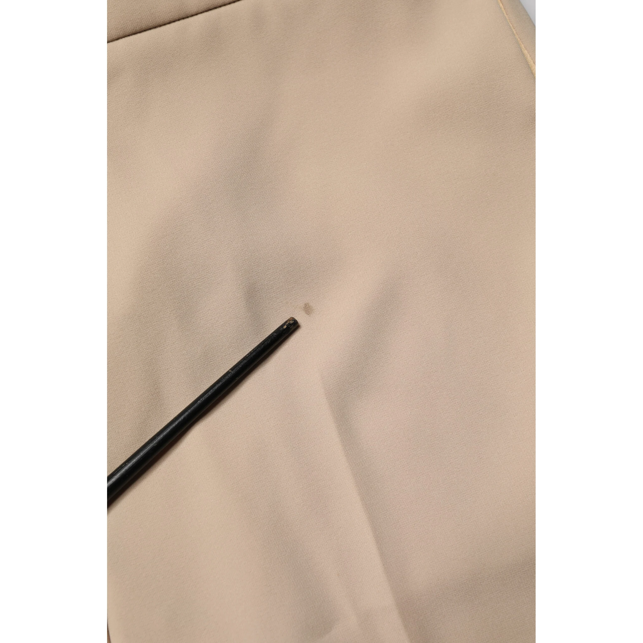 Beige High Waist Straight Chino Trouser Pants