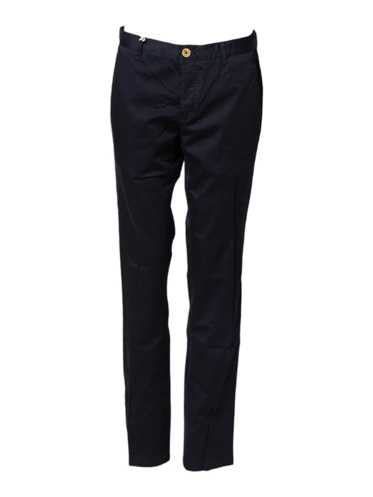 Navy Blue Straight Chino Mid Waist Pants alternative