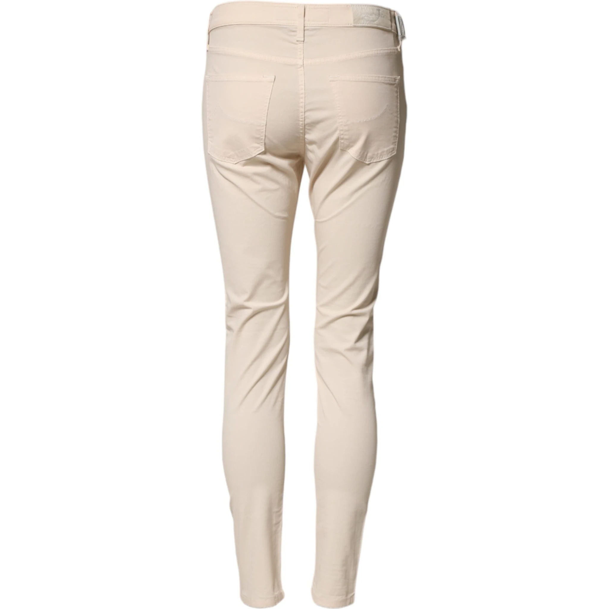 Beige Mid Waist Skinny Fit Denim Trouser Jeans