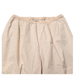 Beige Cotton High Waist Straight Chino Trouser Pants
