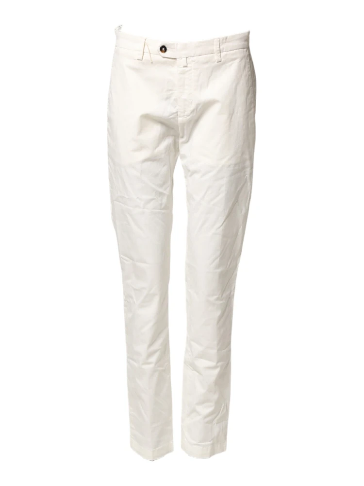White Cotton Straight Fit Chino Trouser Pants alternative