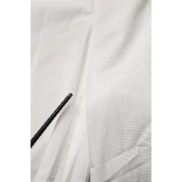 White Cotton High Waist Wide Leg Straight Bermuda Shorts