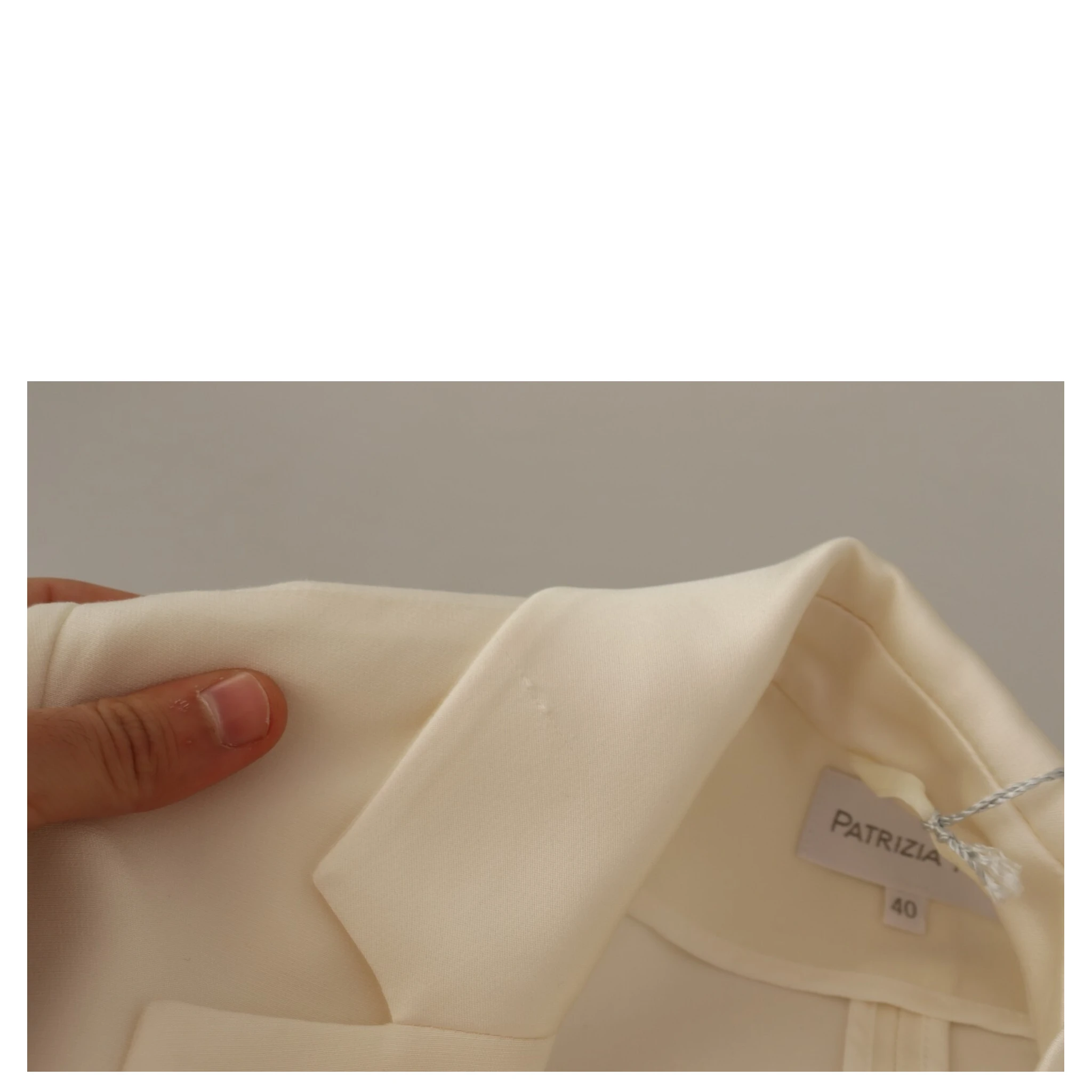 Wrap Off White Long Sleeves Viscose Blazer Jacket