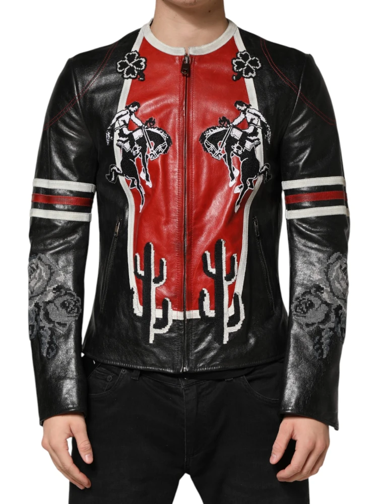 Multicolor Guns n' Roses Full Zip Men Biker Jacket alternative