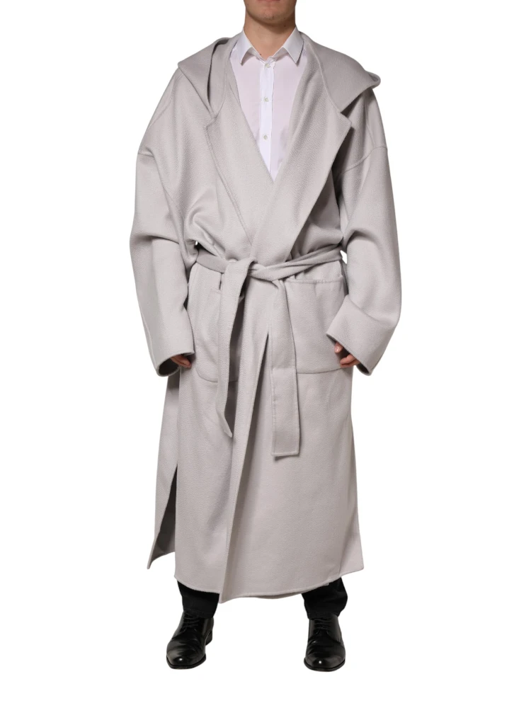 Off White Belted Long Trench Coat Men Jacket alternative
